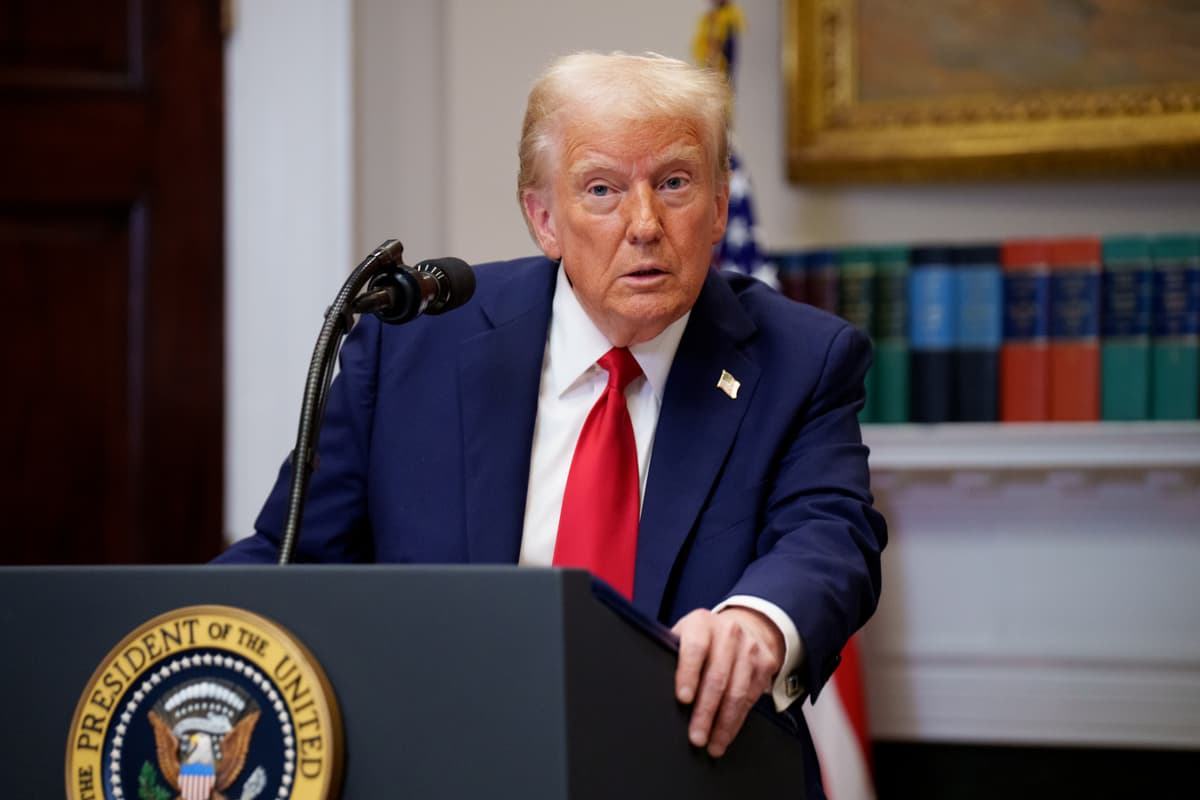 Andrew Harnik/Getty Images President Trump during a news conference at the White House, January 21, 2025.