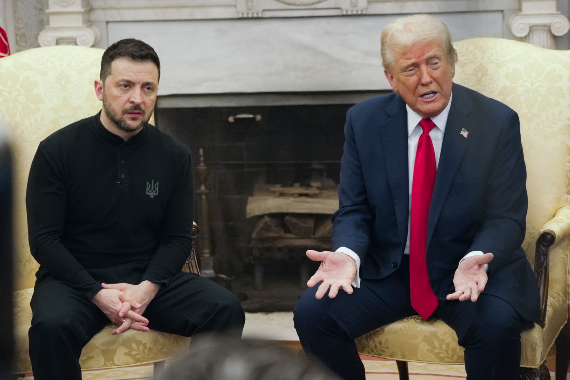AP/ Mystyslav Chernov President Trump, right, meets President Volodymyr Zelensky at the Oval Office on February 28, 2025.