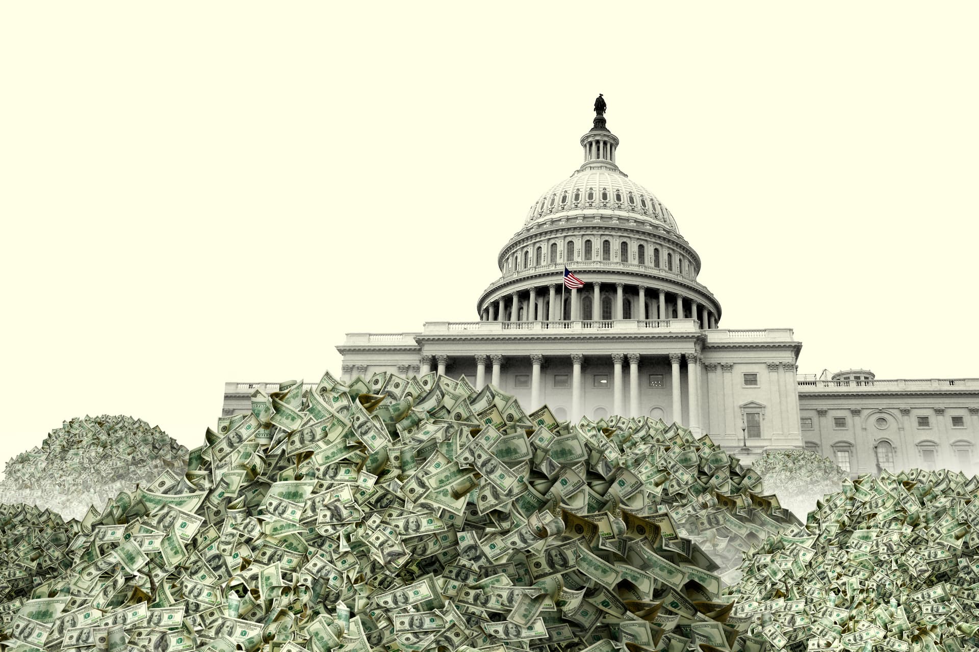 Composite illustration by Getty Images Federal debt is soaring toward $40 trillion.