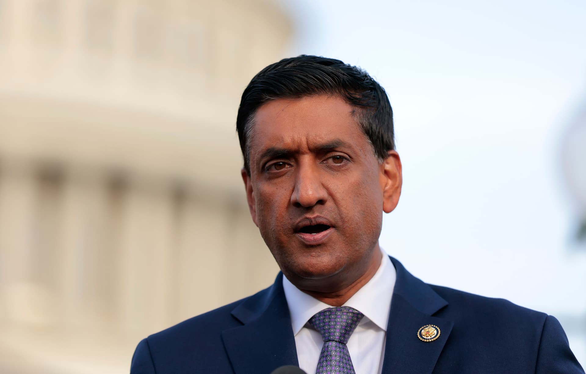Heather Diehl/Getty Images Congressman Ro Khanna speaks during a news conference.