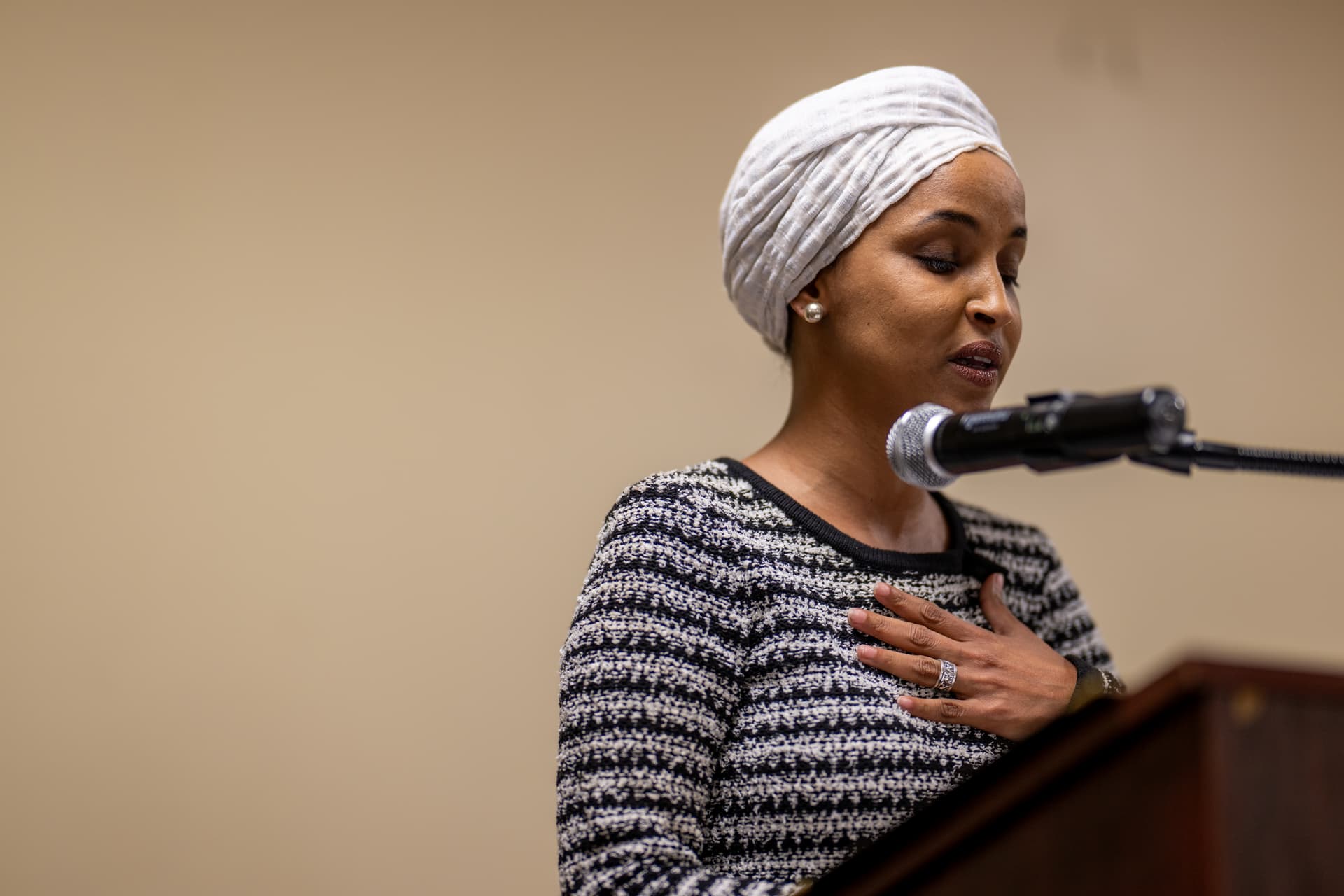 Brandon Bell/Getty Images Congresswoman Ilhan Omar on January 27, 2026 at Minneapolis.