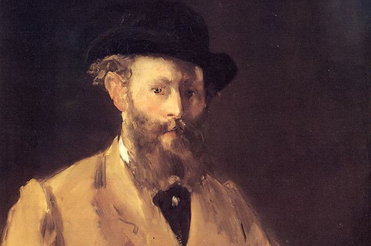 Via Wikimedia Commons Detail from Édouard Manet’s "Self-Portrait with Palette" painted in 1878–79.