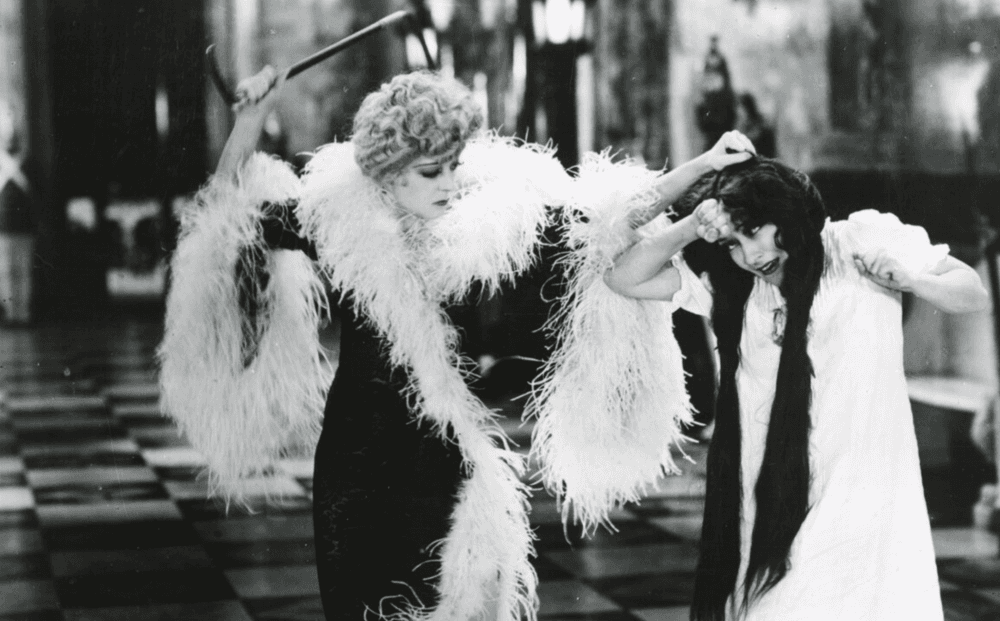 Via Milestone Films and Film Forum Seena Owen and Gloria Swanson in Queen Kelly’ (1929).