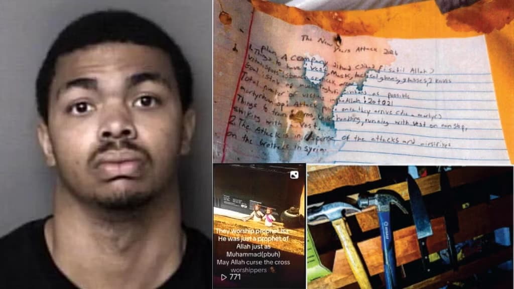 Department of Justice A mugshot of Christian Sturdivant of Mint Hill, NC outside Charlotte, along with images of evidence released by the FBI.