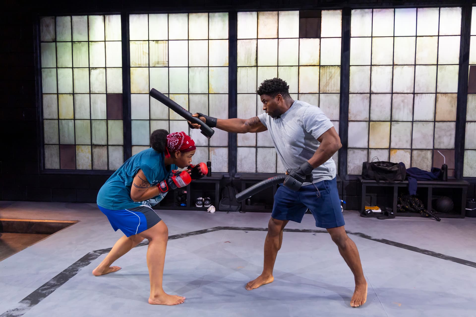 T. Charles Erickson Aigner Mizzelle and Okierieta Onaodowan in 'The Monsters, 2026.