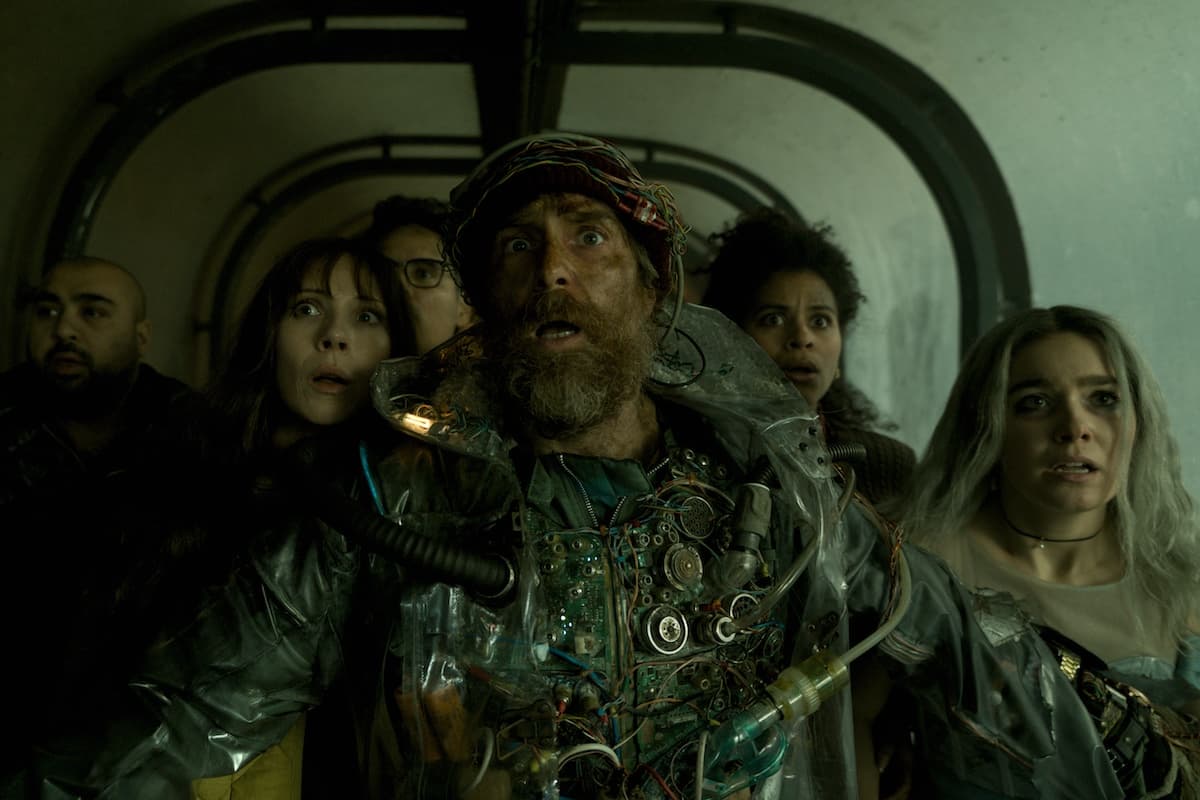 Courtesy of Briarcliff Entertainment Asim Chaudhry, Juno Temple, Michael Peña, Sam Rockwell, Zazie Beetz, and Haley Lu Richardson in ‘Good Luck, Have Fun, Don’t Die'