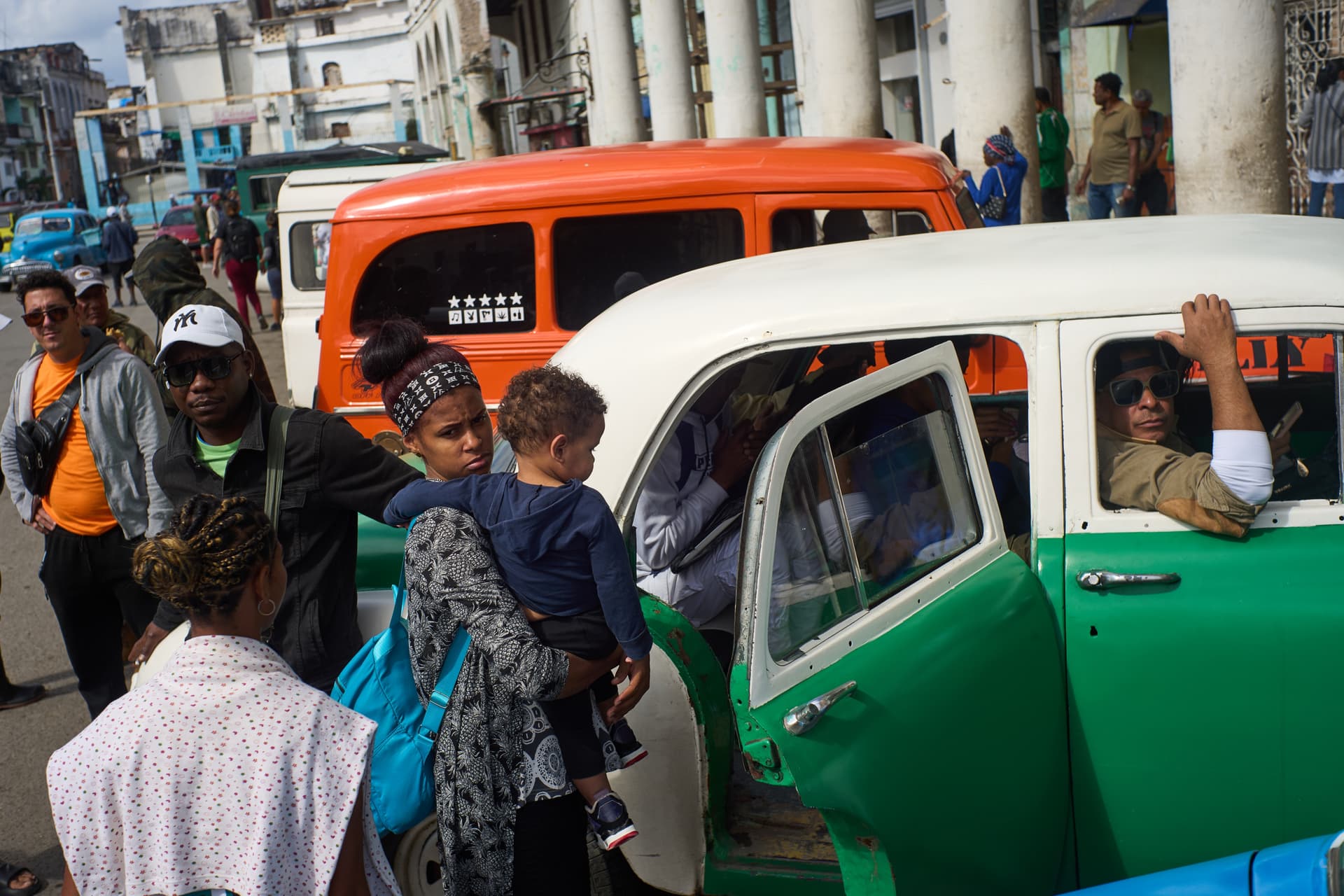 AP/Ramon Espinosa People wait their turns to board shared taxis at Havana, February 6, 2026.
