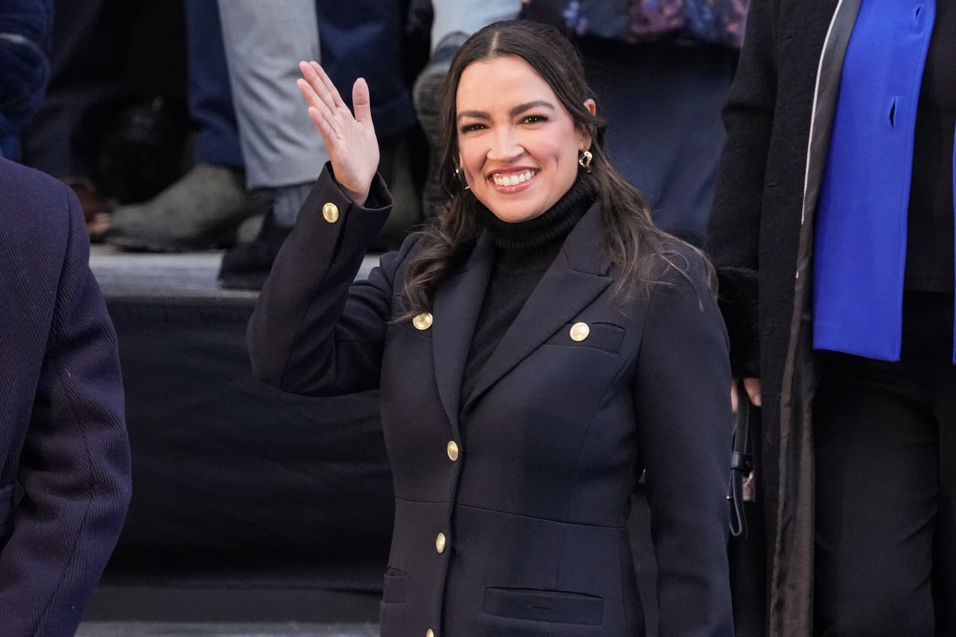 David Dee Delgado/Getty Images Representative Alexandria Ocasio-Cortez ahead of Zohran Mamdani 's inauguration as mayor, January 1, 2026.