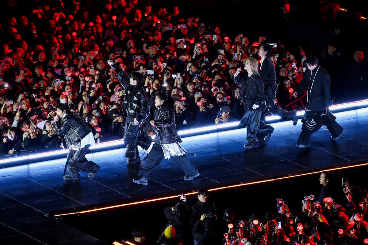 Kim Hong-Ji-Pool/Getty Images K-pop boy band BTS performs during a comeback concert at Seoul, South Korea, on March 21, 2026.