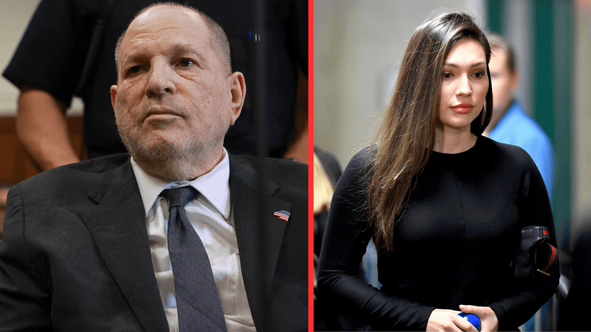 Steven Hirsch /New York Post via AP, Pool // Getty Images / David Dee Delgado/Getty Images Harvey Weinstein will stand trial next month for allegedly raping Jessica Mann (R).