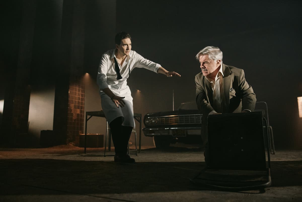 Emilio Madrid Jake Silbermann and Nathan Lane in 'Death of a Salesman.'