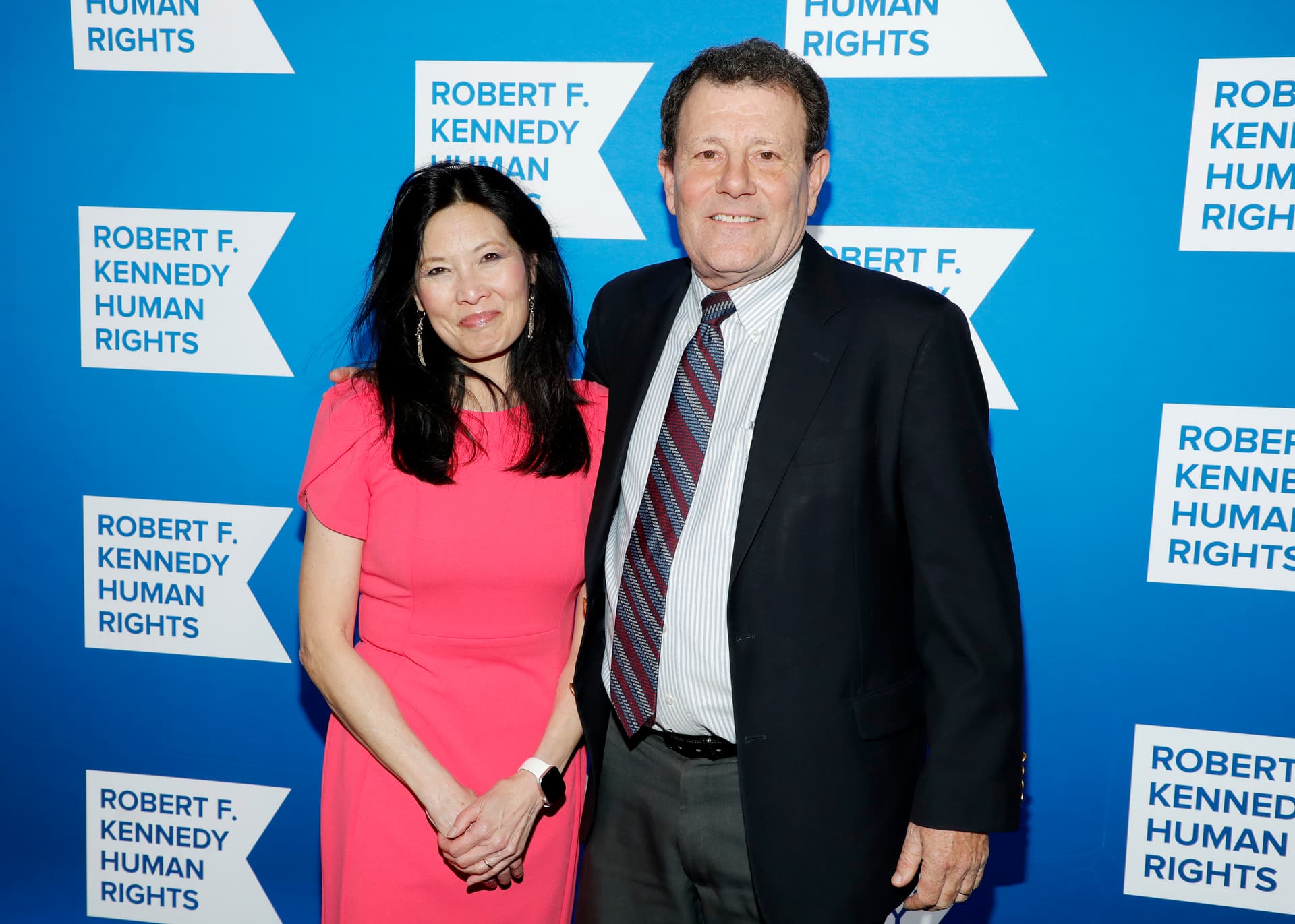 Photo by Astrid Stawiarz/Getty Images for RFK Ripple Of Hope Sheryl WuDunn and Nicholas Kristof attend the Robert F. Kennedy Human Rights' 2025 Ripple of Hope Gala at New York Hilton on December 09, 2025, at New York City.