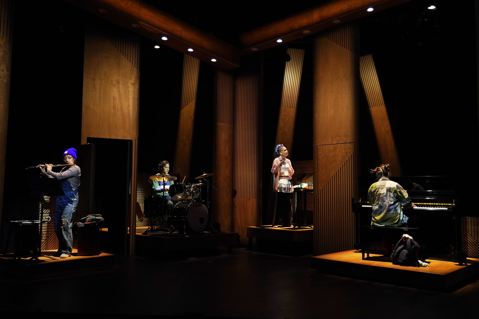 Carol Rosegg Gianna DiGregorio Rivera, Naomi Latta, Hillary Fisher and Yeena Sung in '||: GIRLS :||: CHANCE :||: MUSIC :||.'