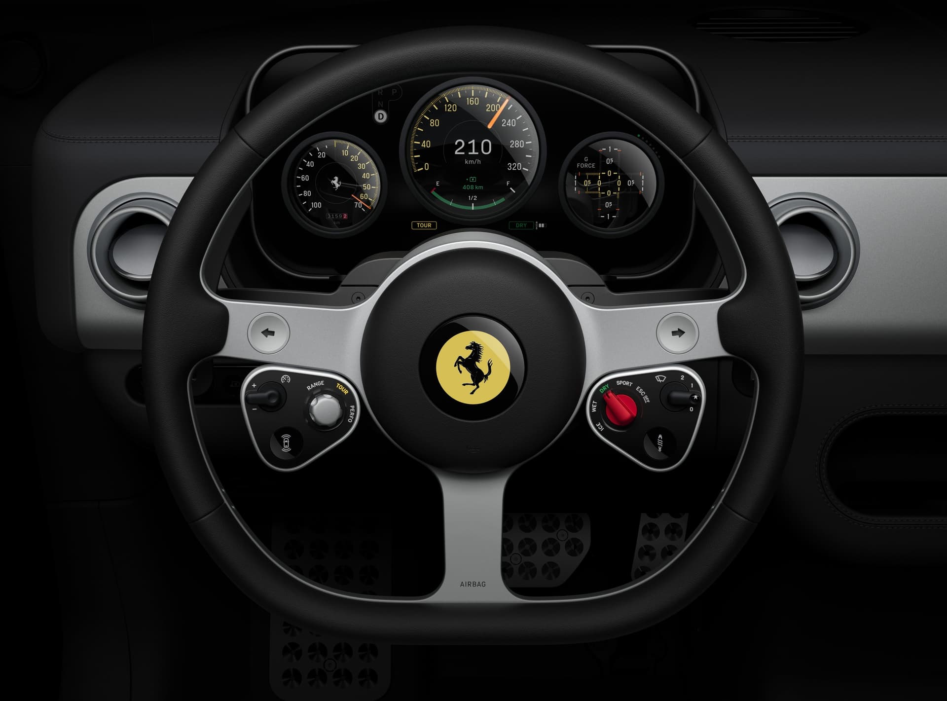 Courtesy of Ferrari Ferrari Luce Interior.