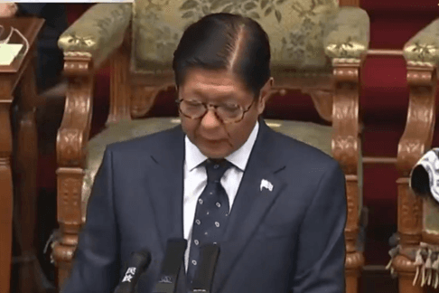 Radio Television Malacañang via X President Ferdinand Marcos Jr. of the Philippines addresses the Japanese parliament, or Diet, on May 28, 2026.