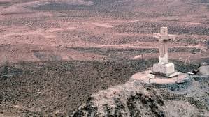 Via Wikimedia Commons A 29-foot statue depicting Christ the King is seen at the peak of the Sierra de Cristo Rey at Sunland Park, New Mexico.