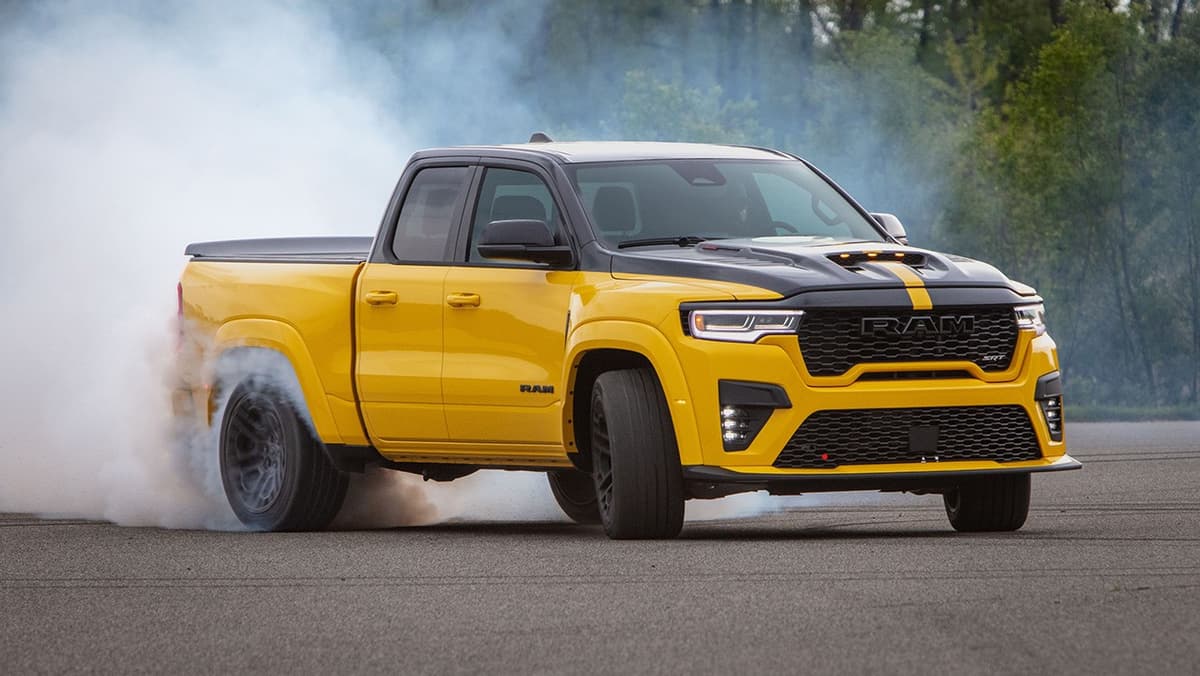 Ram The Ram 1500 Rumble Bee SRT can reach a top speed of 170 mph.