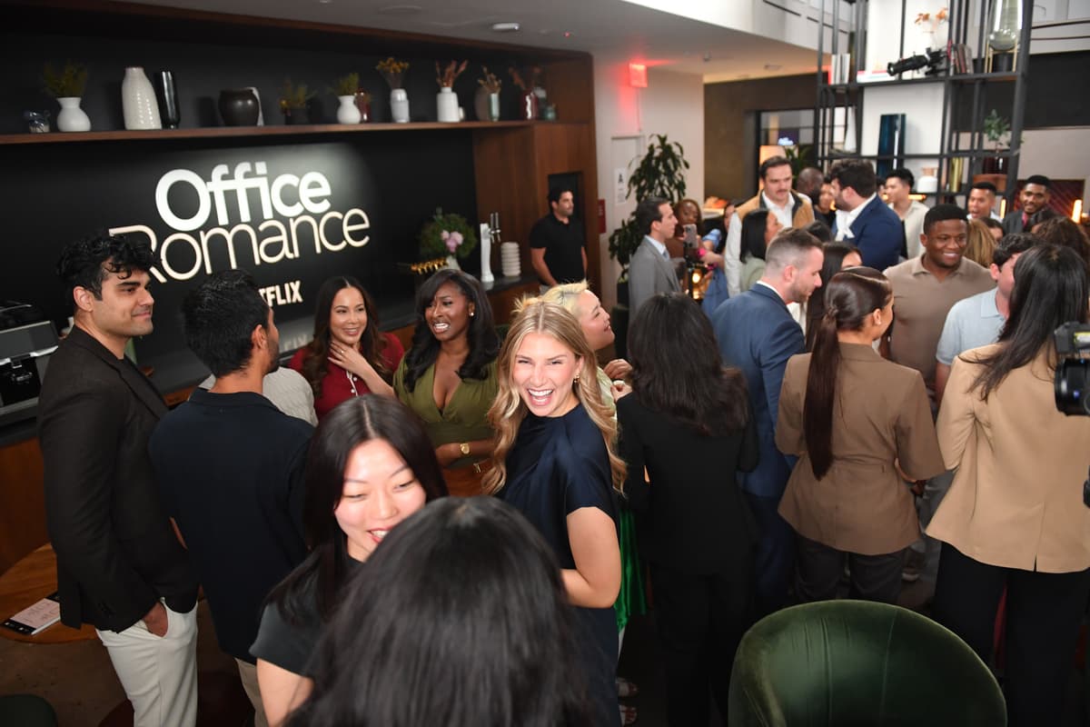 Noam Galai/Getty Images Guests attend an office speed dating event at New York City on June 01, 2026.