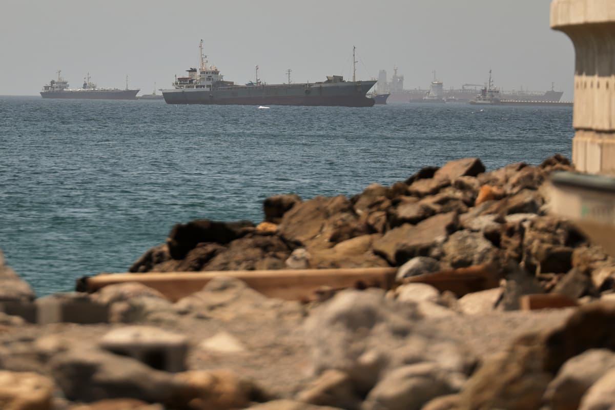 AP Photo Tankers and cargo vessels are seen in the Gulf of Oman, along shipping routes linking the Strait of Hormuz and the Arabian Sea, onJune 16, 2026.