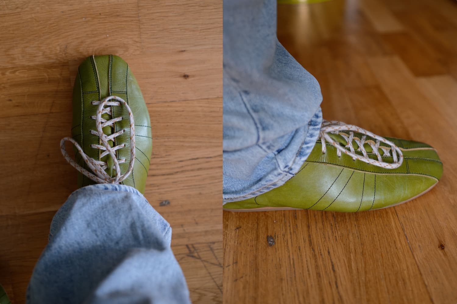 Courtesy of Ross Anderson Archibald Reimagined Lanes Sneakers.