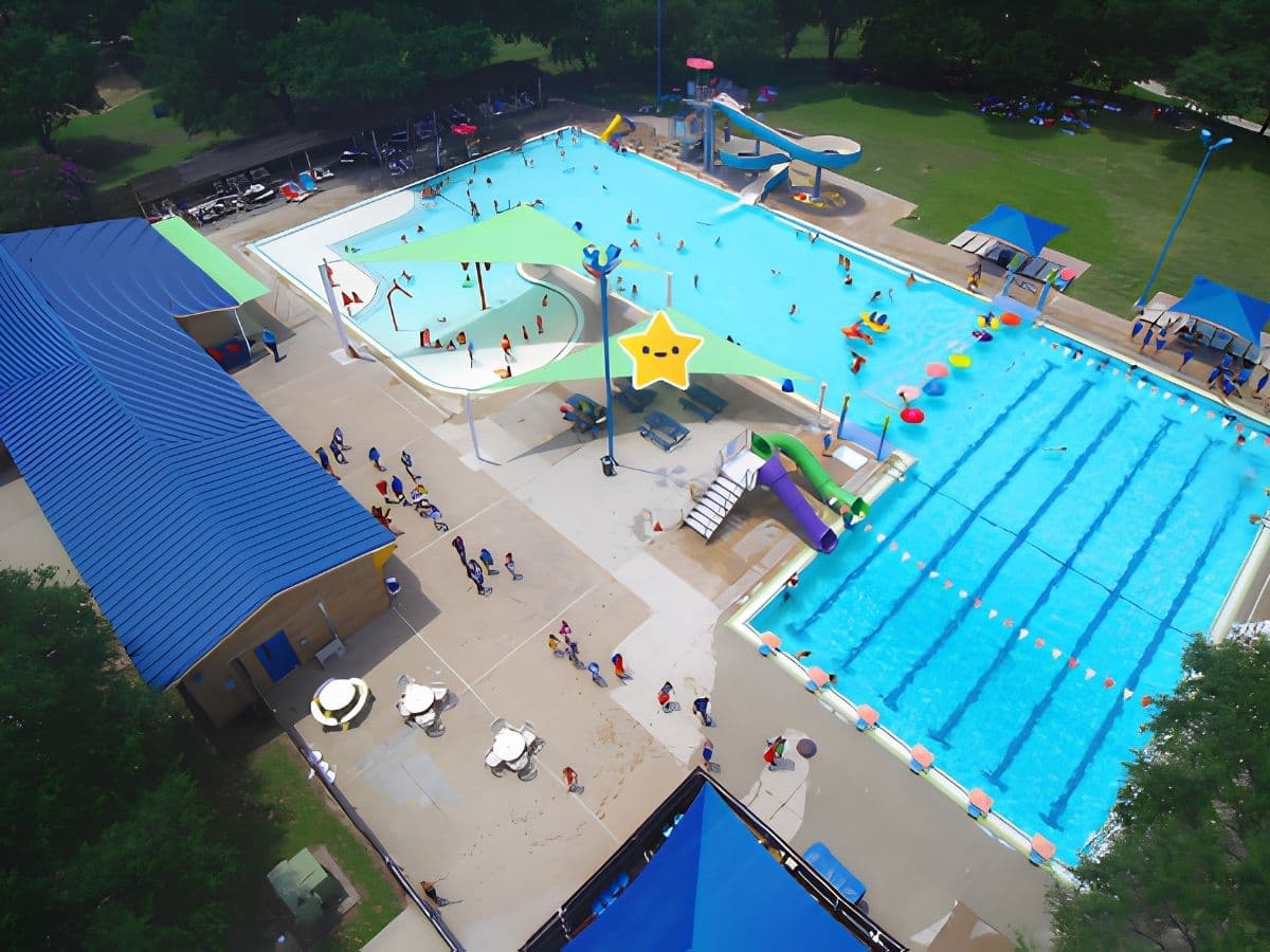 CityofDenton.com The Quakertown Civic Center pool at Denton, Texas.