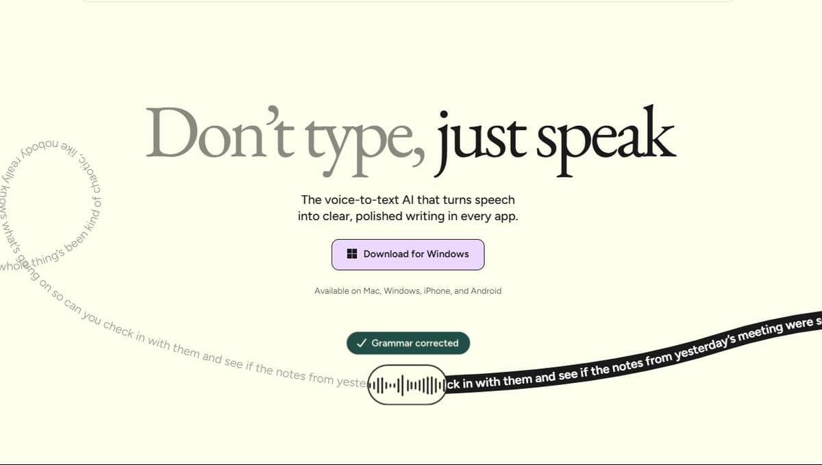 Courtesy of Wispr Flow Wispr Flow Homepage.