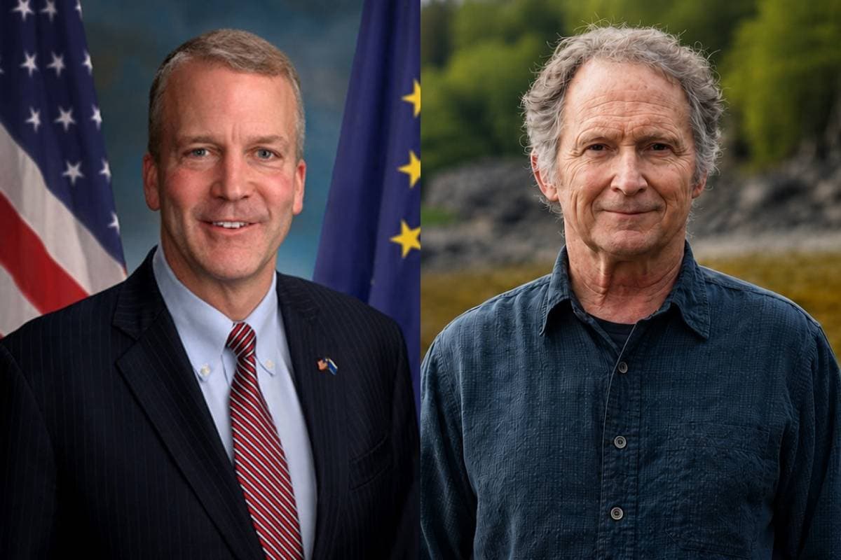 Dan Sullivan via Senate website/Dan Sullivan via Facebook Senator Dan Sullivan of Alaska, left, was facing a challenge from elementary school teacher Dan Sullivan