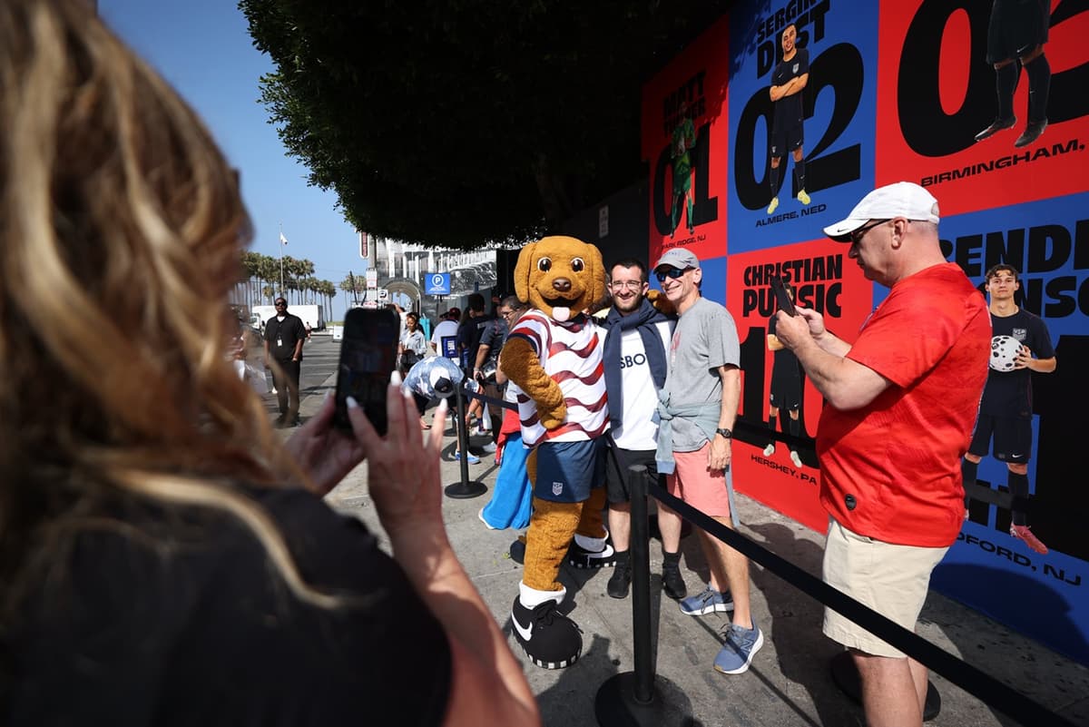 US Soccer via X Fans gather outside Soccer House at Venice, California, which will host watch parties for the U.S. Men's National Team during the 2026 World Cup.