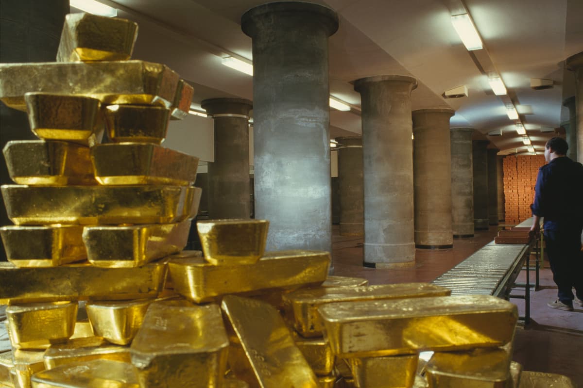 Pierre Perrin/Sygma via Getty Images Gold Reserves at the Banque de France.