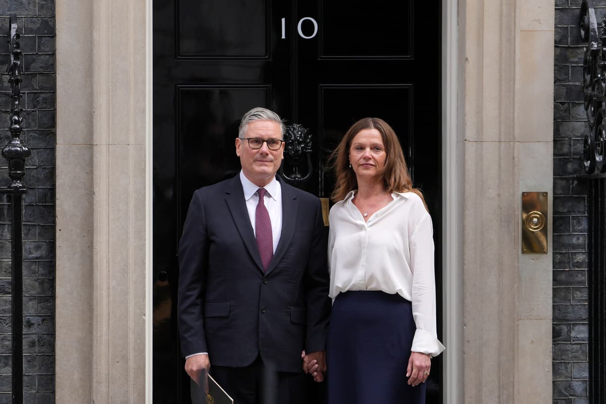 AP/Kin Cheung Prime Minister Keir Starmer and his wife Victoria stand in front of 10 Downing Street, June 22, 2026