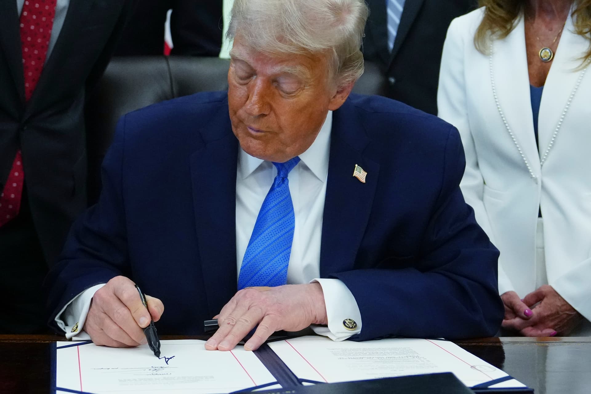 AP/Julia Demaree Nikhinson President Trump at the Oval Office on June 10, 2026.