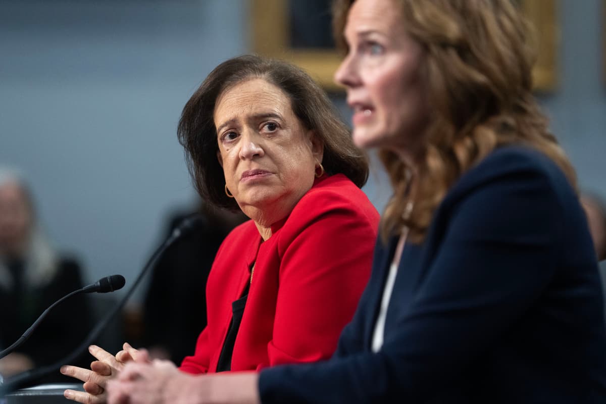 AP Photo/Nathan Howard Supreme Court Justices Elena Kagan and Amy Coney Barrett testify during a House Appropriations subcommittee hearing, July 14, 2026, on Capitol Hill at Washington, D.C.