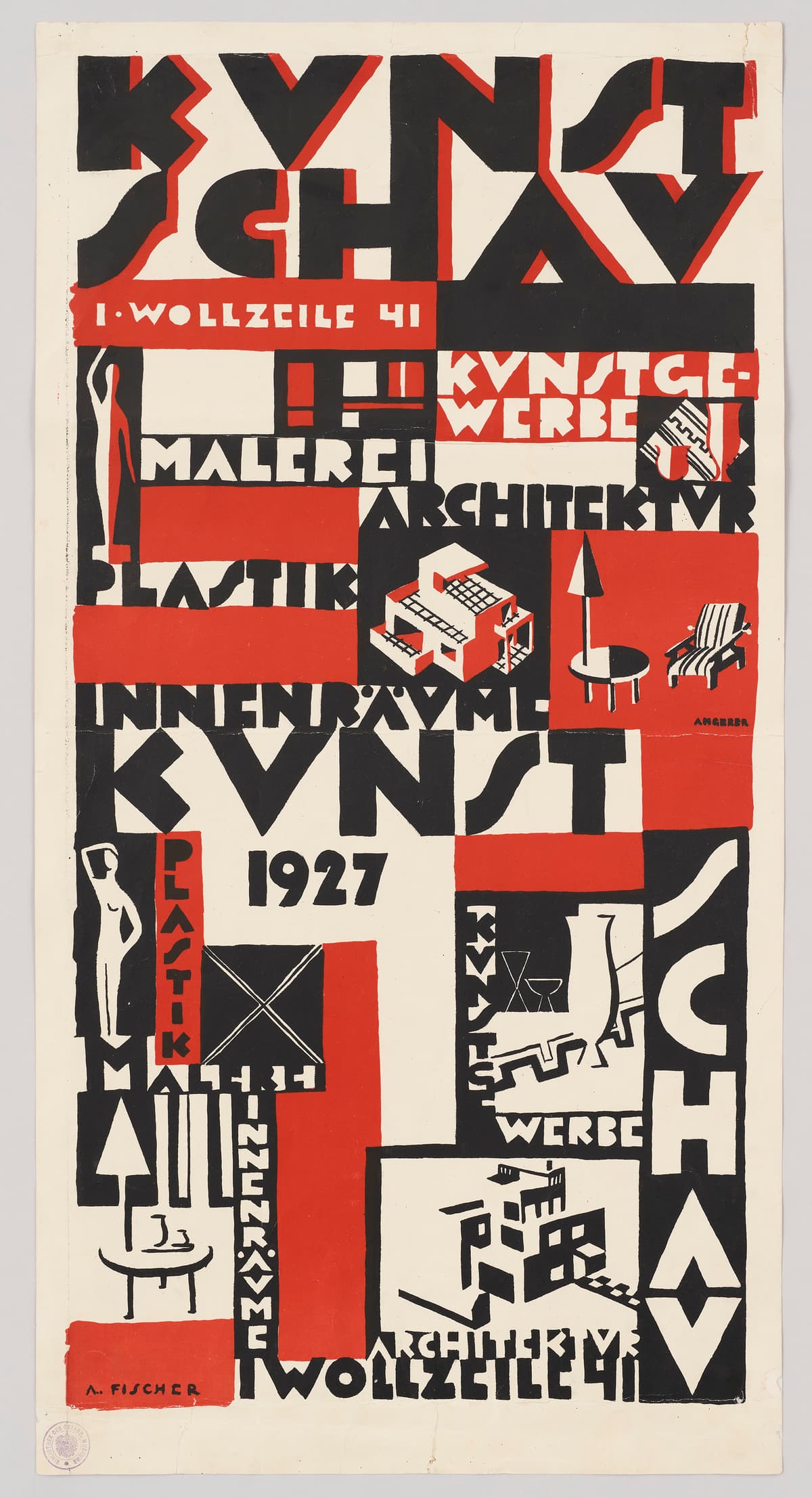 Museum of Applied Arts, Vienna Alice Fischer and Mea Angerer, 'Poster for Kunstchau,' 1927.