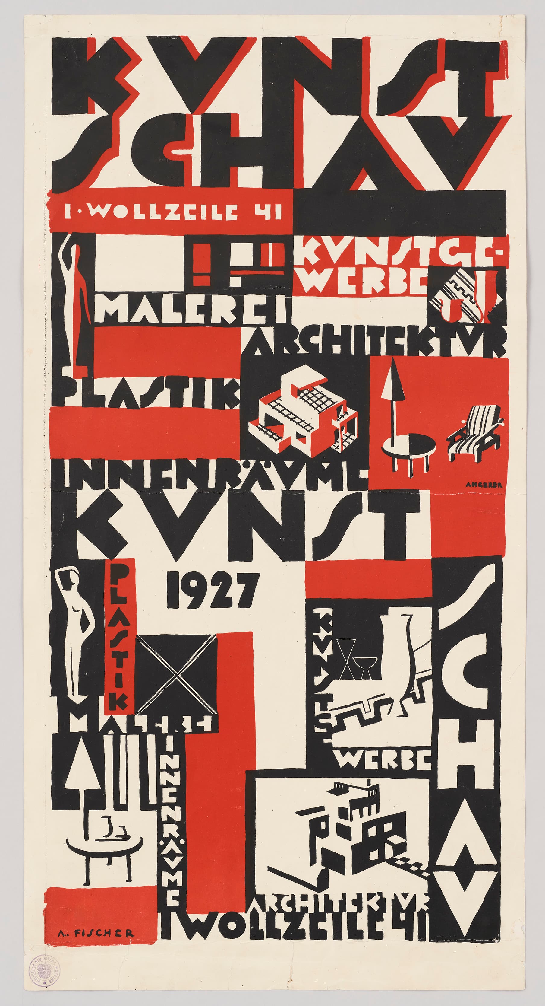 Museum of Applied Arts, Vienna Alice Fischer and Mea Angerer, 'Poster for Kunstchau,' 1927.