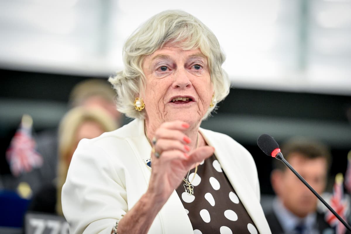 European Parliament via Wikipedia A former Brexit Party parliamentarian, Ann Widdecombe, is seen here attending the June 2019 plenary session of the European Parliament.