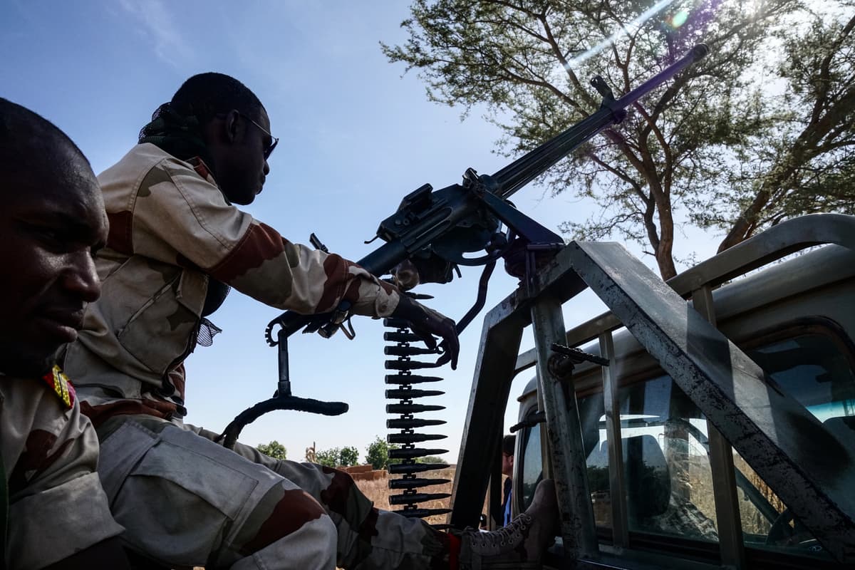 Nigerian border,Maradi, Niger. December 12, 2019. Niger Army soldiers on security patrol near Maradi at the border with Nigeria. (Photo by Giles Clarke/Getty Images) The New York Sun