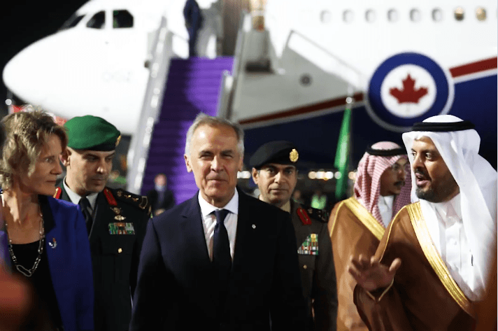 Mark Carney via X Prime Minister Mark Carney of Canada arrives for talk on trade and other issues at Jeddah, Saudi Arabia, on July 8, 2026.