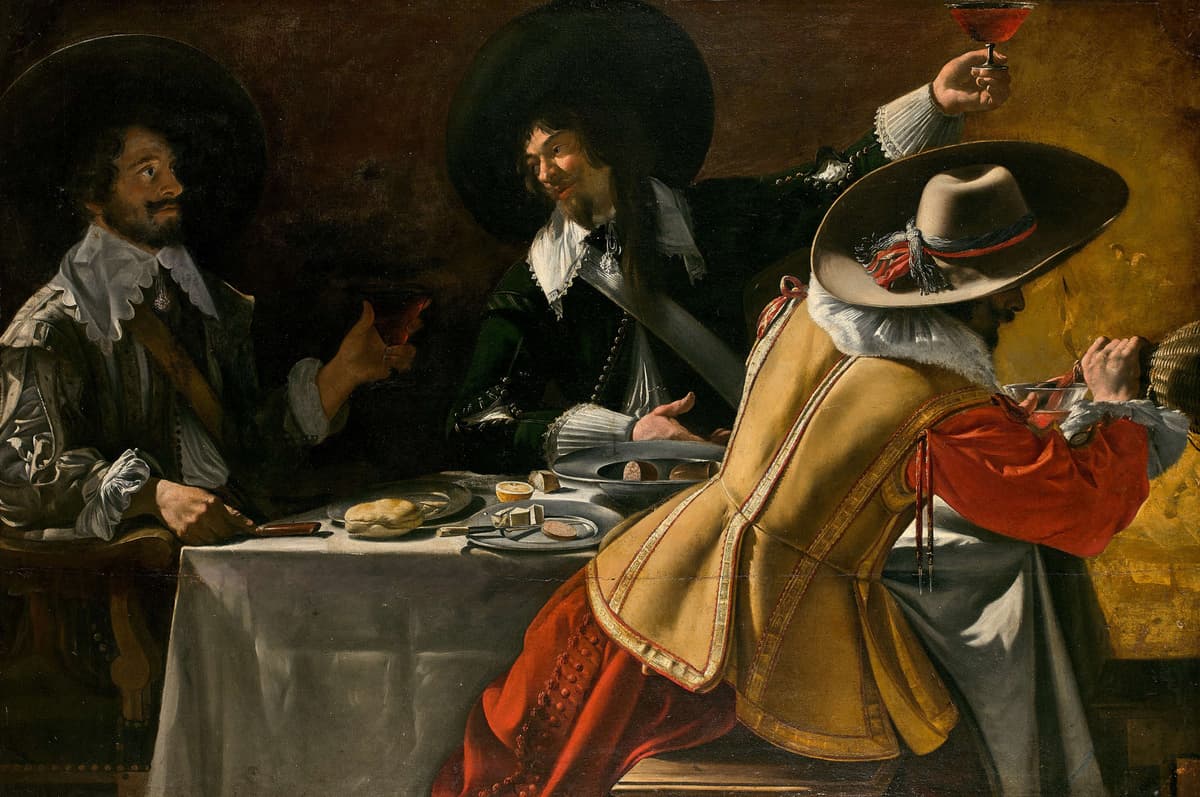 Fine Art Images-Heritage Images/Getty Images The Three Musketeers sitting at a table, circa 1630. Private Collection.