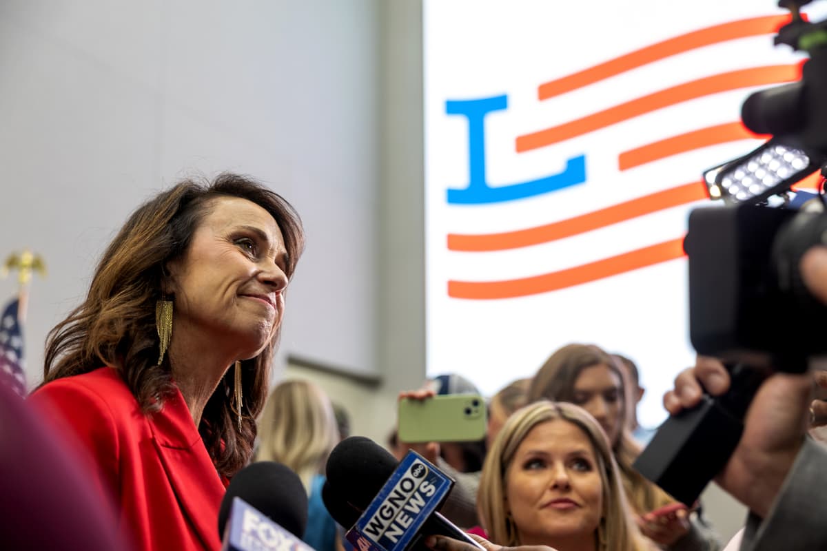 Kathleen Flynn/Getty Images Louisiana’s attorney general, Liz Murrill, speaks during a primary election event at Baton Rouge on May 16, 2026.