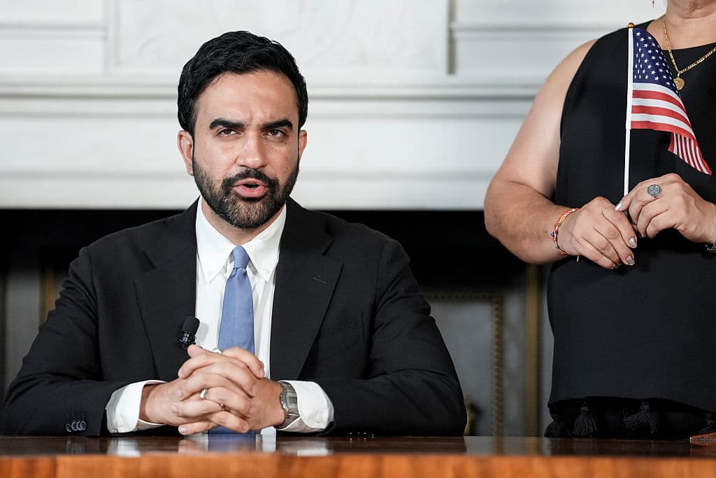Anna Connors/Getty Images Mayor Zohran Mamdani delivers a speech at City Hall on July 3, 2026 at New York City.