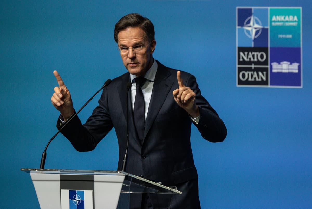 Chris McGrath/Getty Images The secretary general of NATO, Mark Rutte, speaks at a pre-summit press conference on July 06, 2026 at Ankara, Turkey. Ankara is hosting the 2026 NATO Summit on July 7–8, bringing together leaders from all 32 member states, including President Trump.