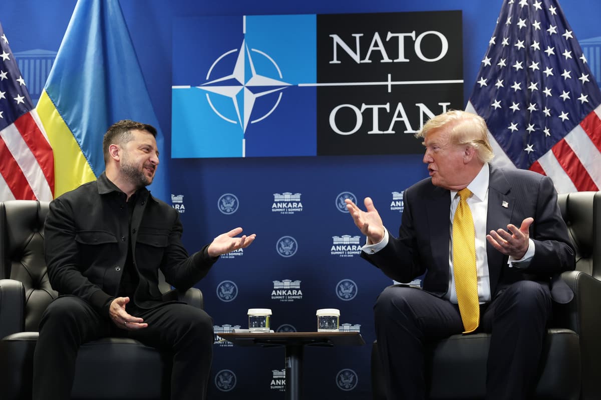 Win McNamee/Getty Images President Trump meets with President Volodymyr Zelensky of Ukraine for bilateral talks at Beştepe Presidential Compound during the NATO Summit on July 08, 2026, at Ankara, Turkey.