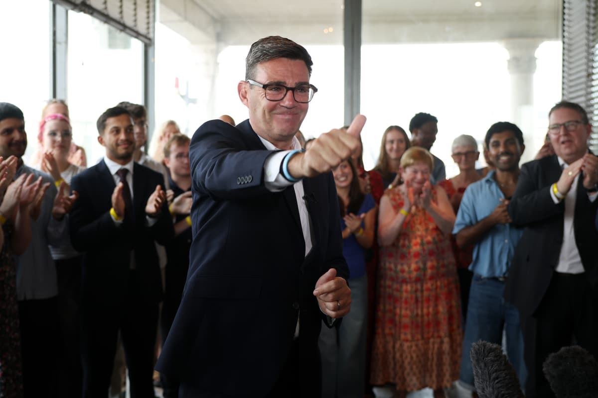 Dan Kitwood/Getty Images Andy Burnham makes his first official visit after being elected leader of Britain’s Labour Party at Gravesend, England, on July 17, 2026.