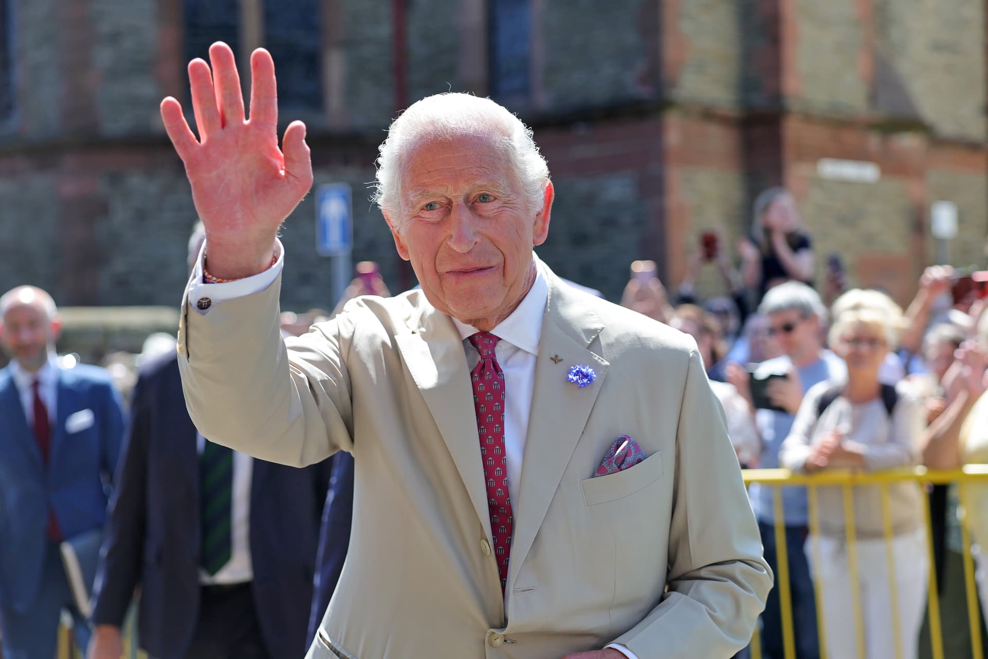 Chris Jackson/Getty Images King Charles III on July 14, 2026 at Douglas on the Isle of Man.
