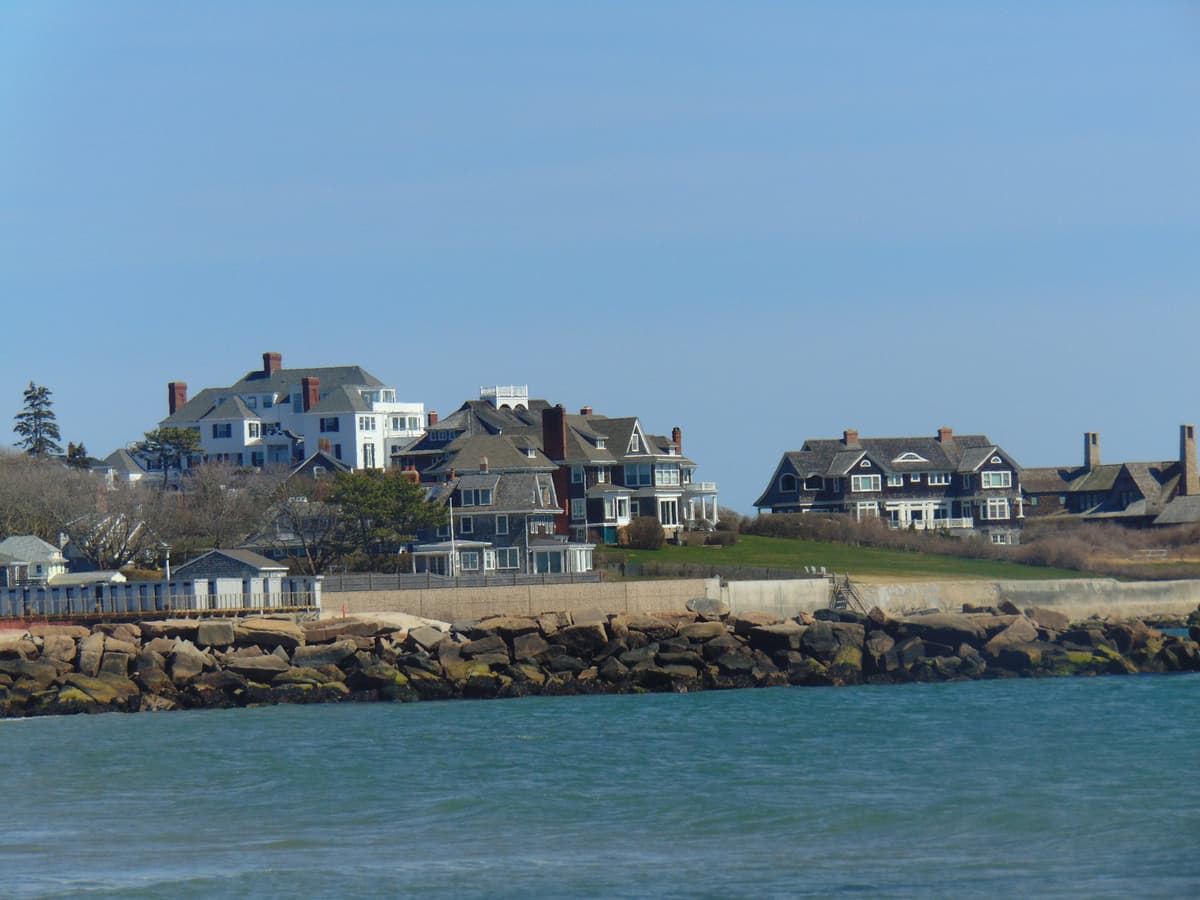 JJ Bers via Wikipedia CC-by-2.0 High Watch, the Rhode Island residence of Taylor Swift, is visible from Watch Hill.