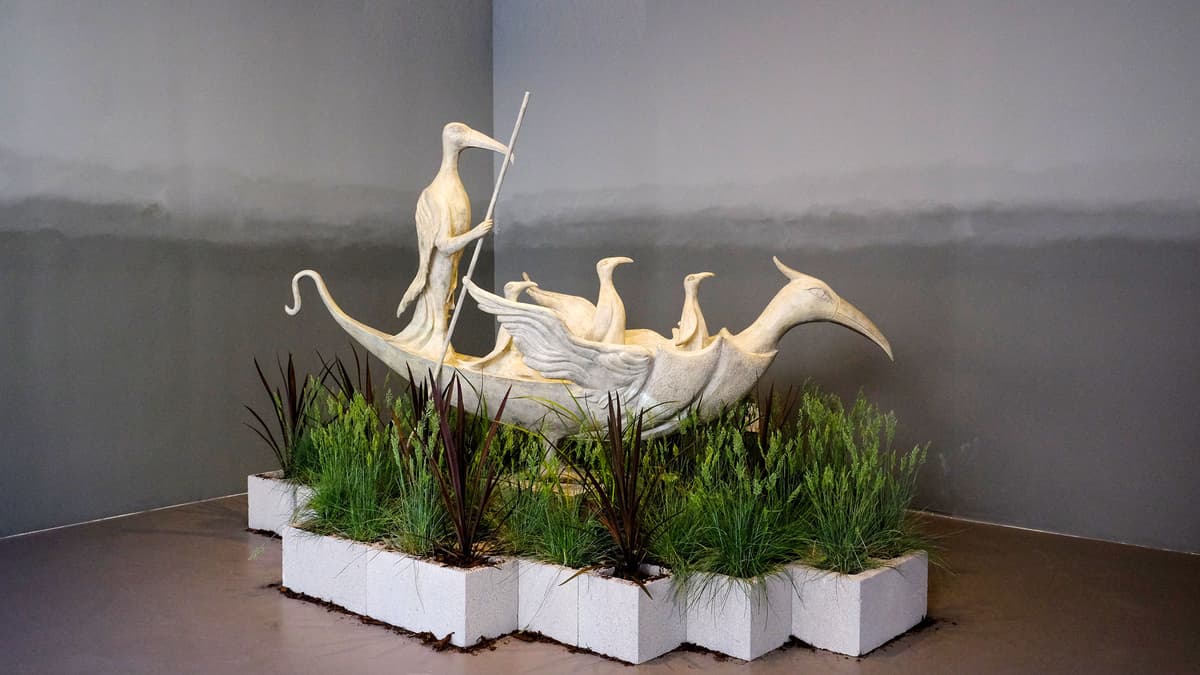 Courtesy of L’Space Gallery.
'The Ship of Cranes,' Leonora Carrington, 2010. Detail,