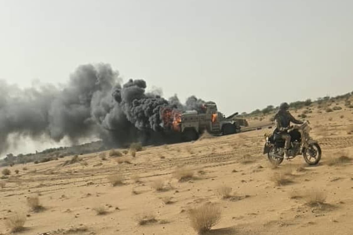 Azaward Liberation Front via AP This photo released by the Azaward Liberation Front (FLA) shows what they say is the aftermath of an attack by FLA separatist and jihadist militants at Gao, northern Mali, on July 18, 2026.
