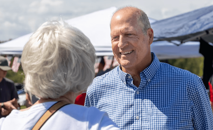 Via Sununusenator.com Aaron Day's intention for running against John E. Sununu (pictured) is to syphon right-leaning voters away from the likely Republican nominee.
