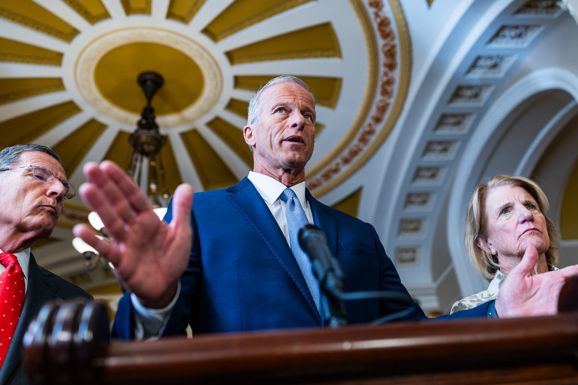 Finn Gomez/Getty Images The Senate majority leader, John Thune, at the United States Capitol on July 21, 2026.