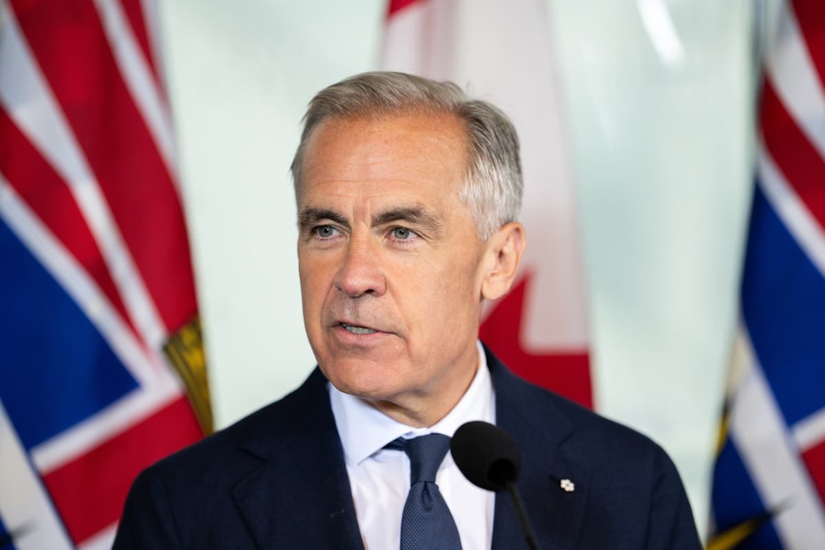 Ethan Cairns/Canadian Press via AP Prime Minister Mark Carney at Vancouver, July 2, 2026.